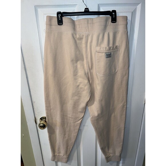The Stronghold Jogger Sweatpants Mens Large Beige Cotton Tapered Drawstring - Picture 8 of 11